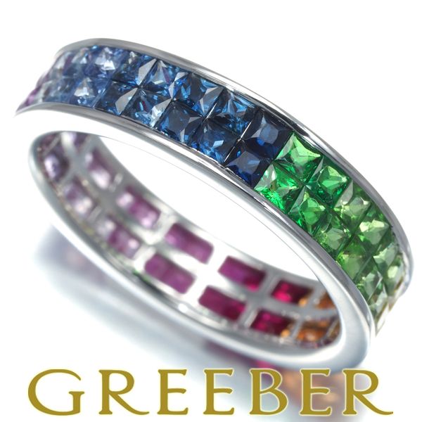 K18WG ガーネット リング 0.18CT