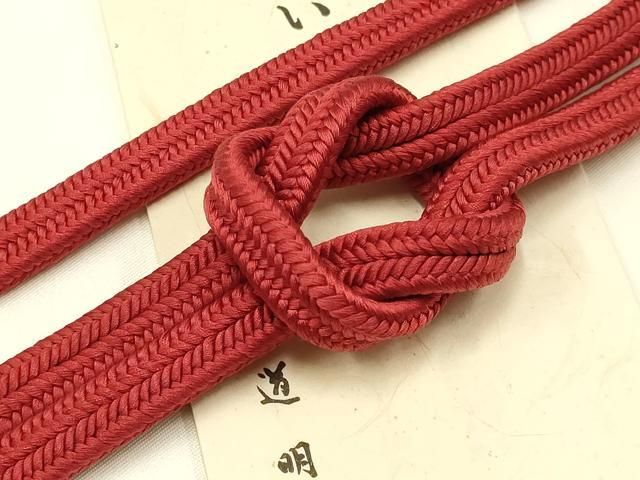 平和屋着物● 上 有職組紐道明 帯締め 冠組 茜色 宮内庁御用 国立博物館御用 東京芸術大学御用 AABB3726ay