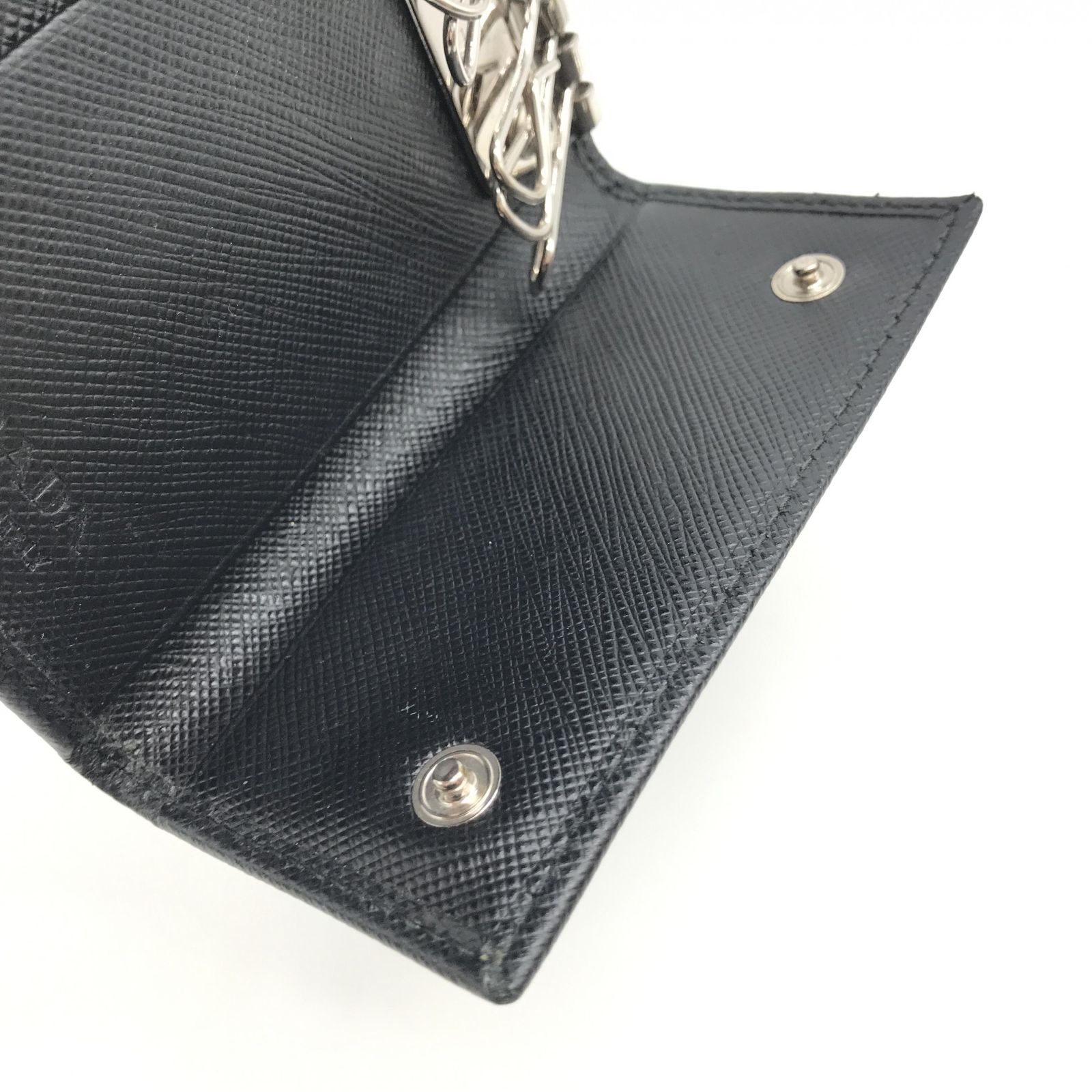 PRADA キーケース 6連キーケース サフィアーノトライアングル 三角
