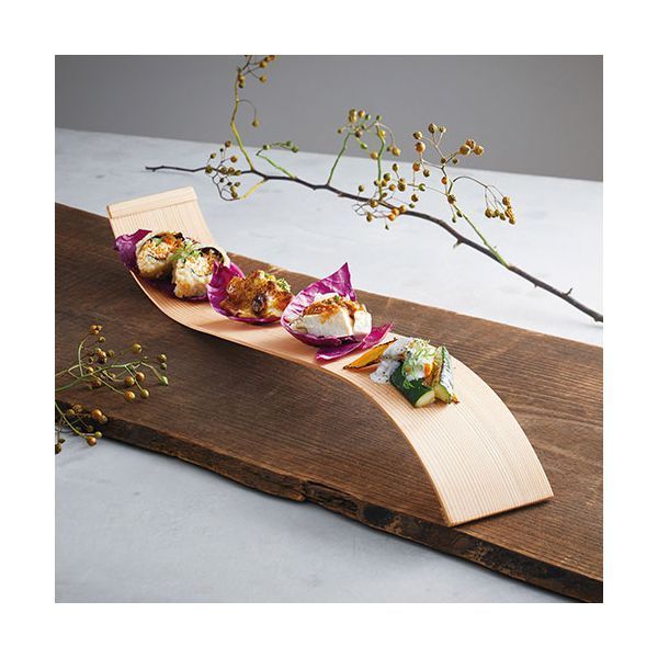 ヤマコー 用美 業務用 大館曲げわっぱ 波板盛皿 yamaco 20299