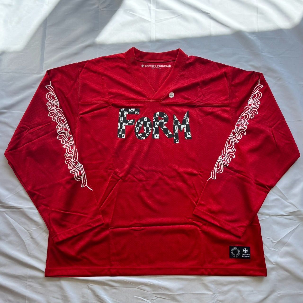 クロムハーツ マッティボーイ メッシュプリントジャージー長袖Tシャツ L