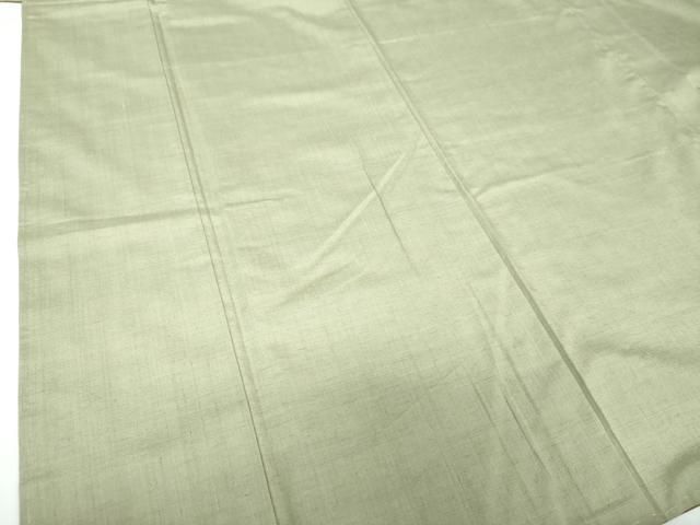 平和屋着物○日本工芸会正会員 林宗平 紬 古代草木染 色無地 山葵色 反