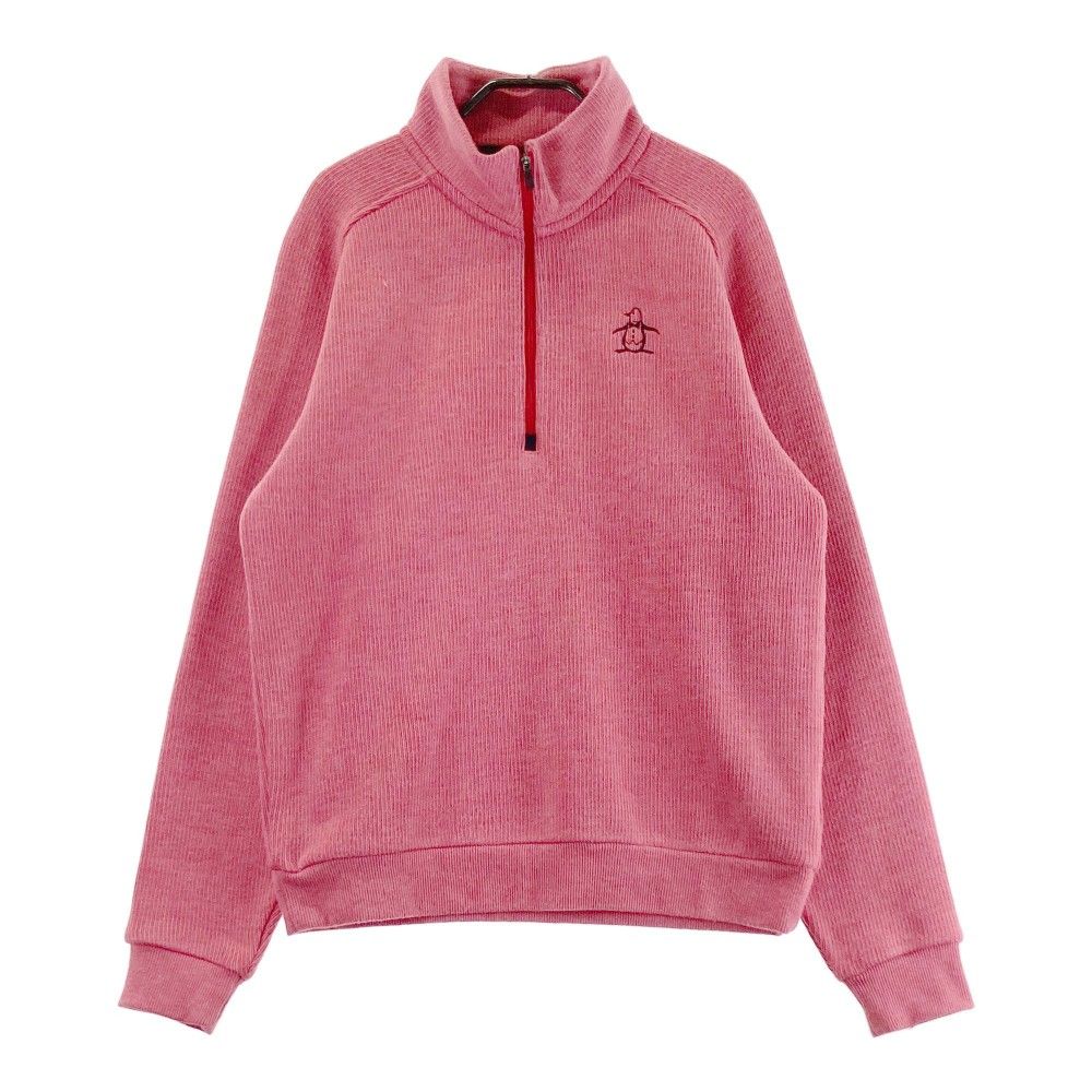 サイズ：L MUNSING WEAR マンシングウェア フロッキーロゴ ハーフ