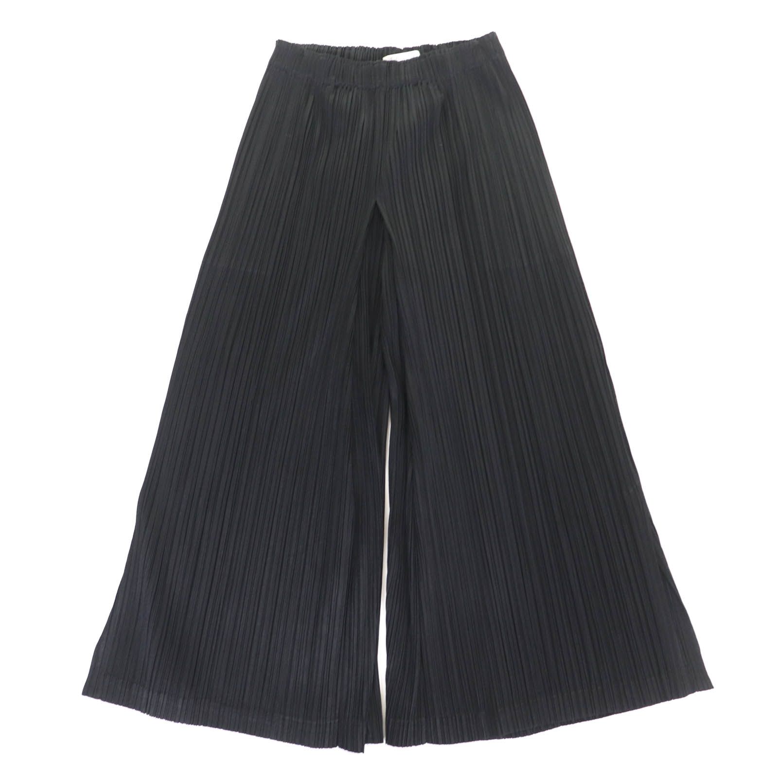 新品未使用プリーツプリーズISSEY MIYAKE横プリーツワイドパンツ黒 HOMME PLISSÉ ISSEY MIYAKE パンツ 黒 サイズ2 - メルカリ