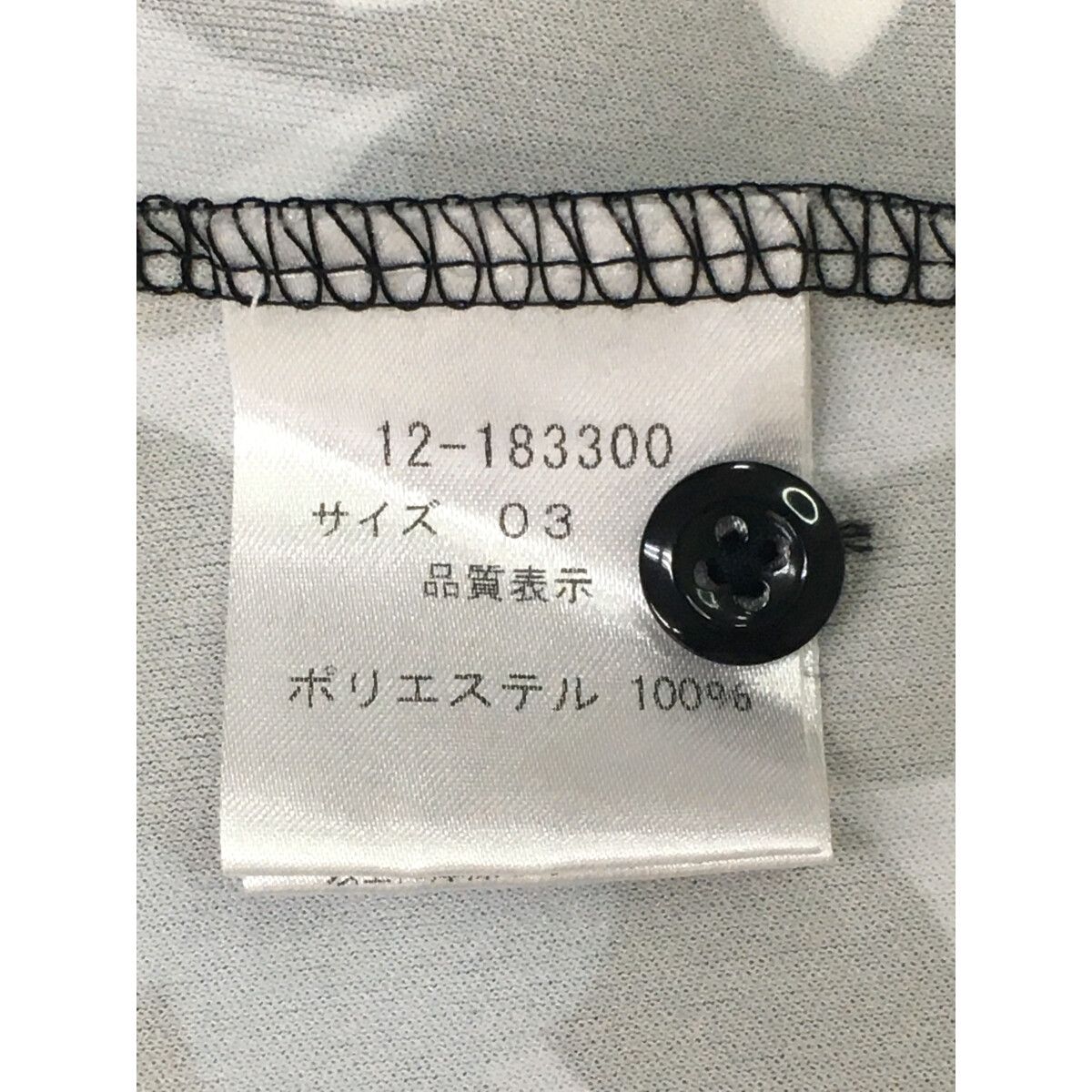 coco 中古 ロックデュード ROCK・DUDE レディース 半袖ポロシャツ 3(L) 黒×グレー×白 花柄×迷彩 中古 レディース ロックデュード ROCK・DUDE 半袖ポロシャツ 3(L