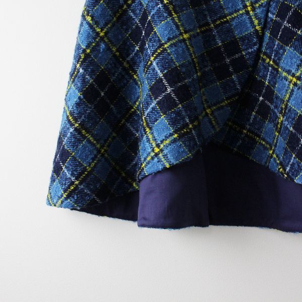 極美品 保管品 2021AW mina perhonen ミナペルホネン za3875 mina perhonen tartan ケープドレス  40/ブルー【2400013282406】 - メルカリ