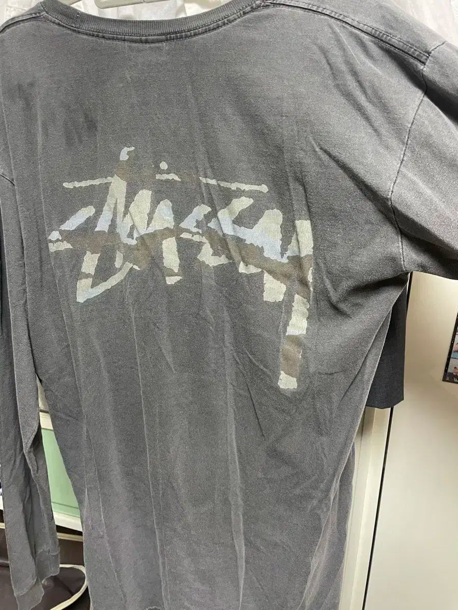 STUSSY(ステューシー) グレー/カモ 長袖 ロングスリーブ L