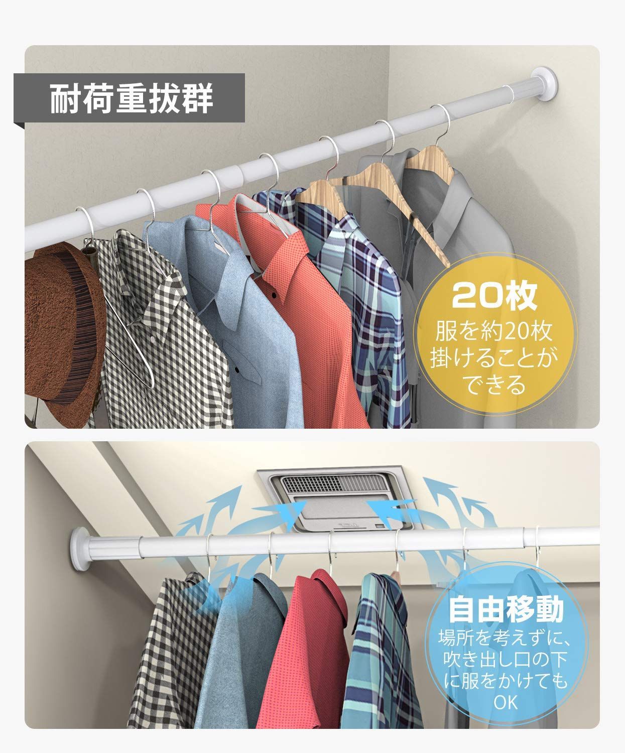 最大63%OFFクーポン ワードローブハンガーパイプブラケット25mm径洋服レール家庭用シャワークローゼット高さ15cm  notimundo.com.ec