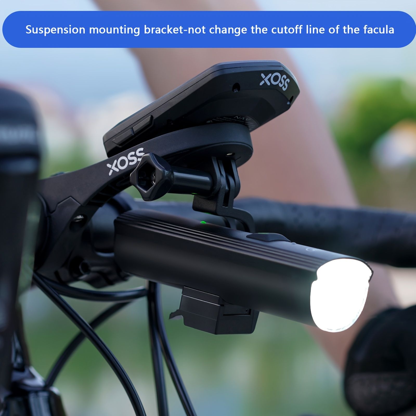TWOOC バイクヘッドライト、アルミニウム合金製LEDフロントライト、ハンドルバーホルダー付き、USB充電式、防水IPX5、≤36V動作電圧 - サイクリングの安全性と夜間の視認性