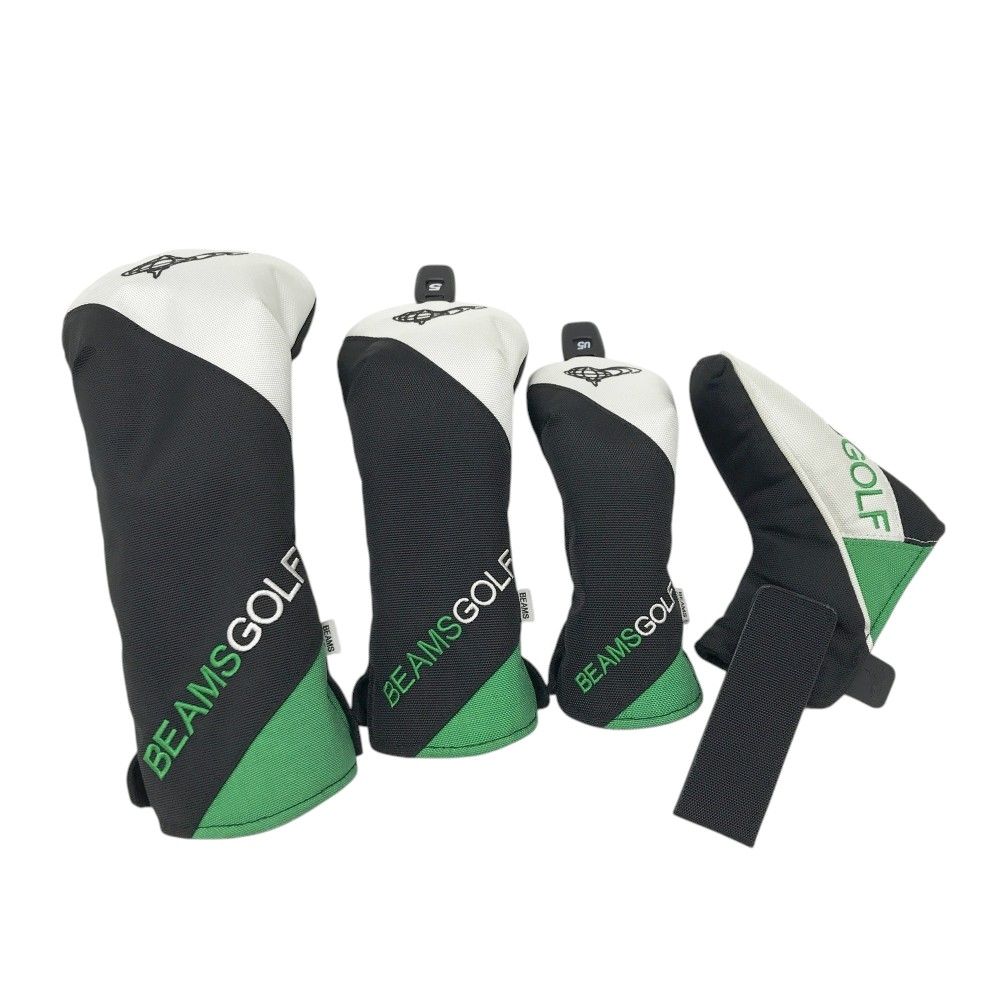 BEAMS GOLF ビームスゴルフ ヘッドカバー 4点 セット ブラック系 DR FW UT PT ピン型 240101538787 ゴルフウェア ストスト