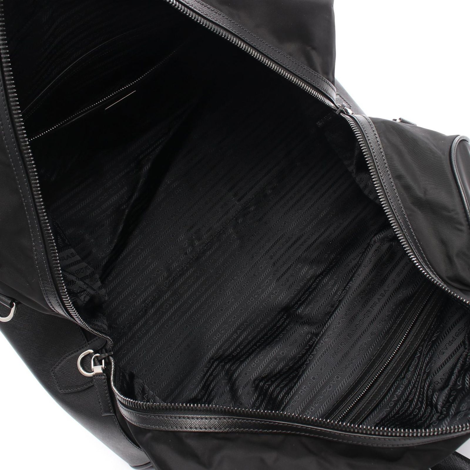 プラダ PRADA ボストンバッグ TESSUTO SAFFIANO 2VC007 ブラック