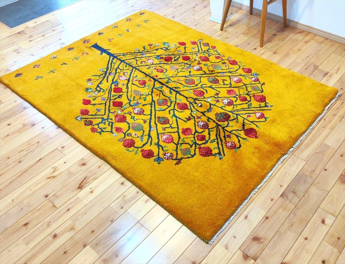 ペルシャ ギャッベ ランナー中 ラグ 143x50㎝ 生命の木 パネル ペルシャ ギャッベ ランナー中 ラグ 143x50㎝ 生命の木 パネル