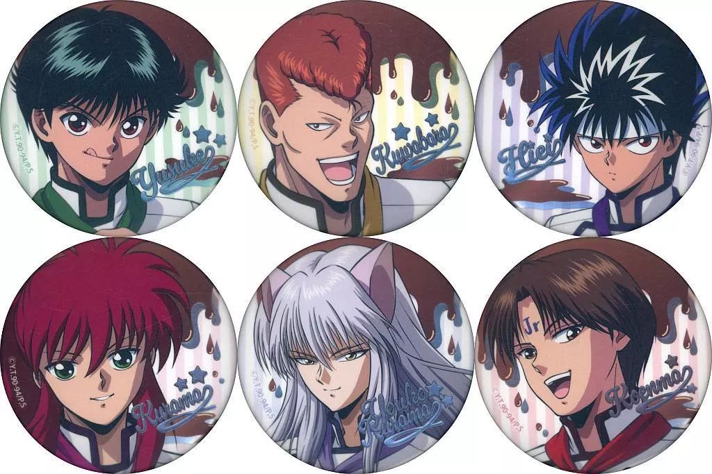 中古】バッジ・ピンズ 全6種セット 「幽遊白書 描き下ろしイラスト