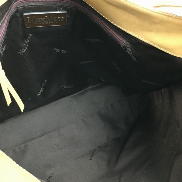 Max Mara/マックスマーラ レザー ワンショルダーバッグ 茶/ブラウン 管 