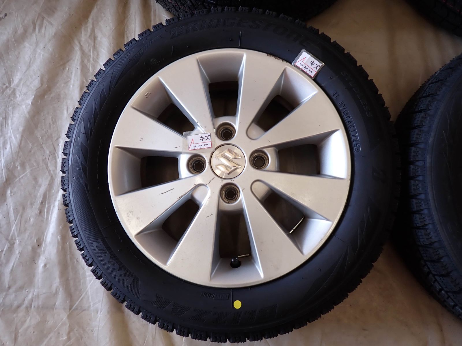 送料無料! 冬 製 4本SET 会社宛 155 65R14×4.5J 75Q ブリヂストン ブリザック VRX2 スズキ 純正 アルミ ワゴンR アルト NO D6132 直営店2025新作。