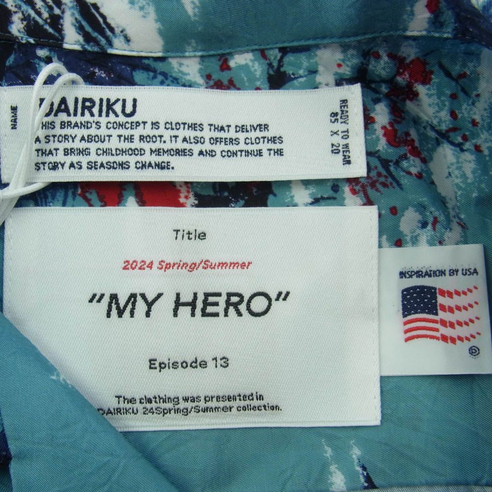 ダイリク DAIRIKU 24SS S-9 MY HERO マイヒーロー期 Cliff Aloha Shirt  