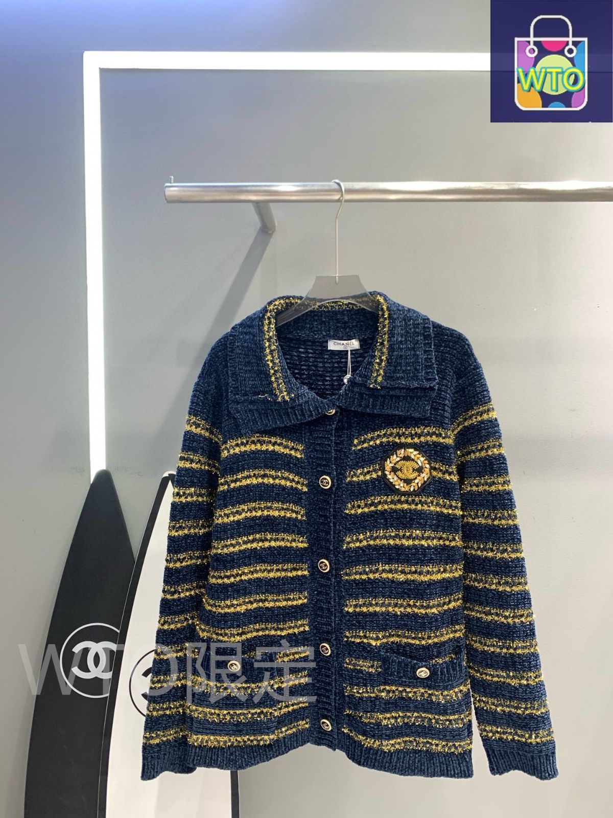 人気モデル✨CHANEL ダブル カーディガン 金ボタン 本日限定特価】Chanel レディース カーディガン ダブルCボタン