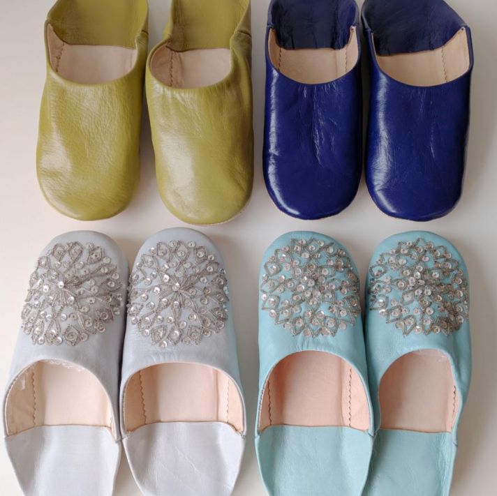 訳ありセット バブーシュ 4足セット 紺 カーキ