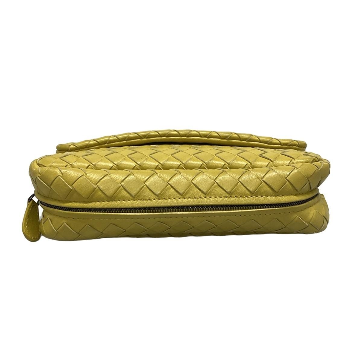 本物 ボッテガヴェネタ BOTTEGA VENETA トライアングル ポイント スモール ショルダーバッグ ポシェット レザー イエローグリーン系  658476 : 2100020000001315 : BRAND BOX - 通販 - Yahoo!ショッピング