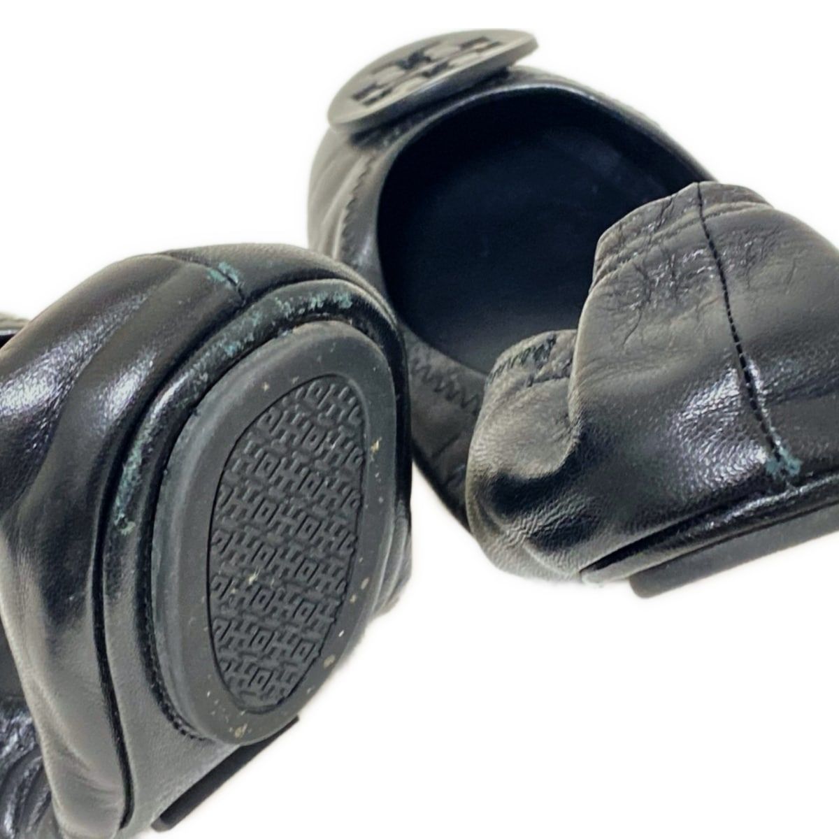 TORY BURCH(トリーバーチ) フラットシューズ 7 M レディース - 黒