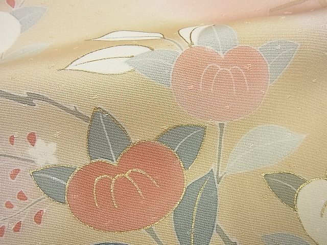 平和屋1□極上 創業460年・千總 訪問着 駒刺繍 霞草花文 暈し染め 金彩