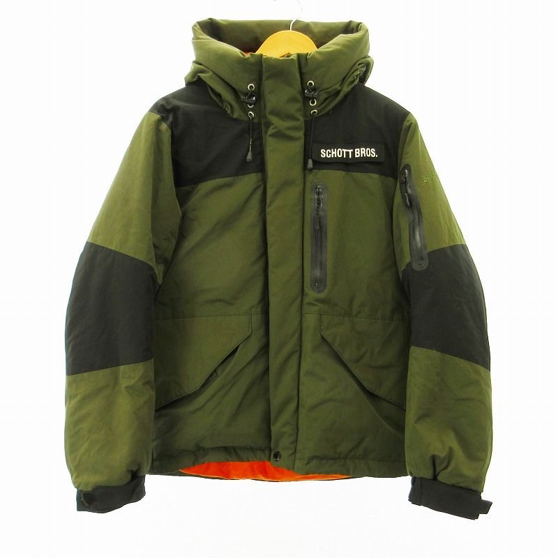 ショット SCHOTT 美品 2TONE ダウンジャケット ブルゾン ジップアップ 