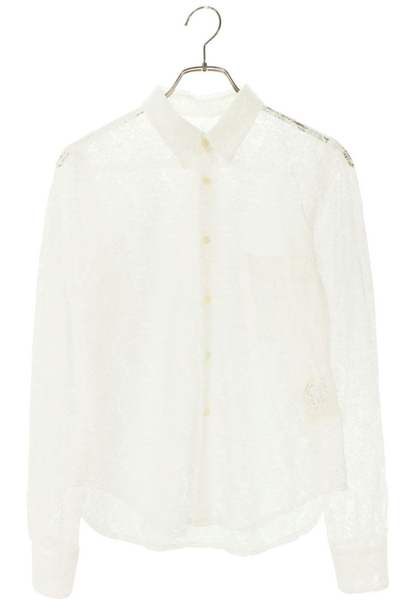 ブラックコムデギャルソン 16SS 1Q-B022 AD2015花柄シアー長袖シャツ  