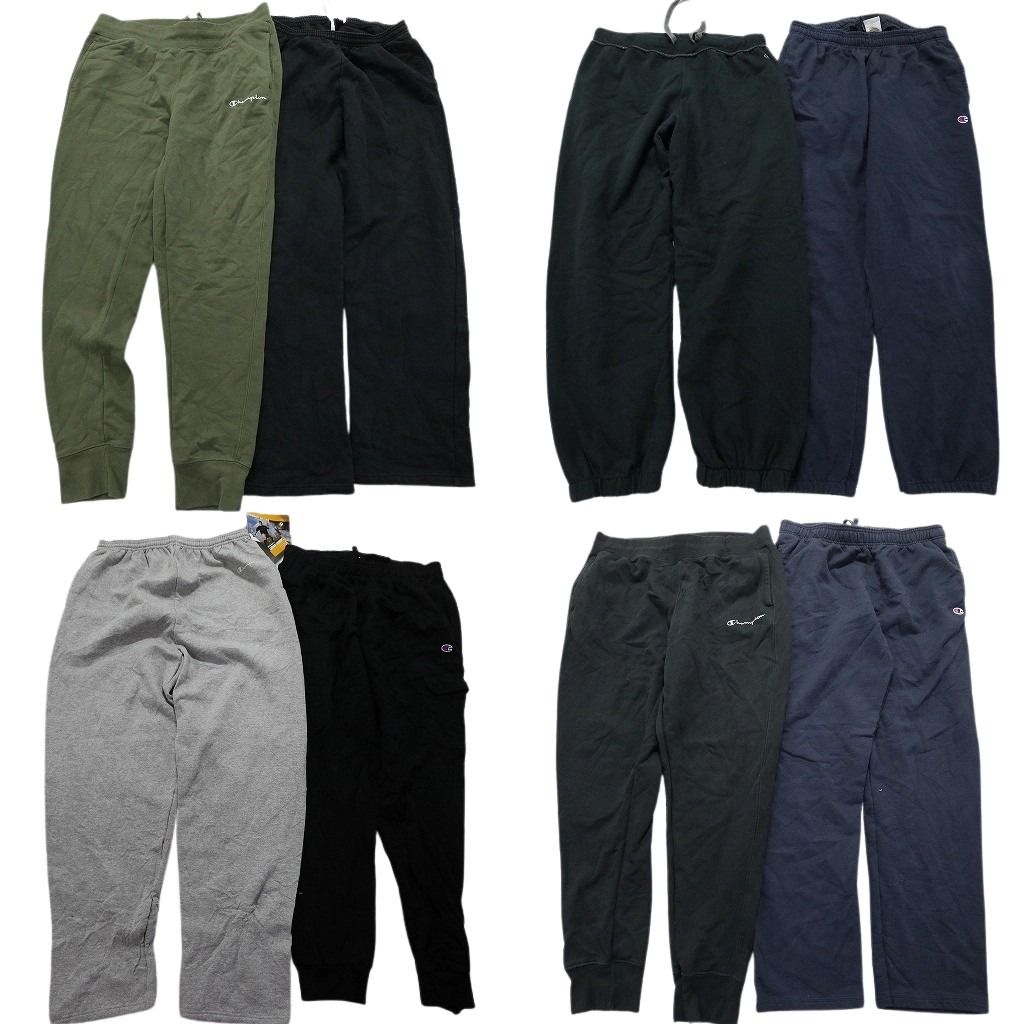 古着卸 まとめ売り チャンピオン スウェット パンツ 8枚セット メンズ XL デットストック ワイド ジョガーパンツ 古着 NC0819