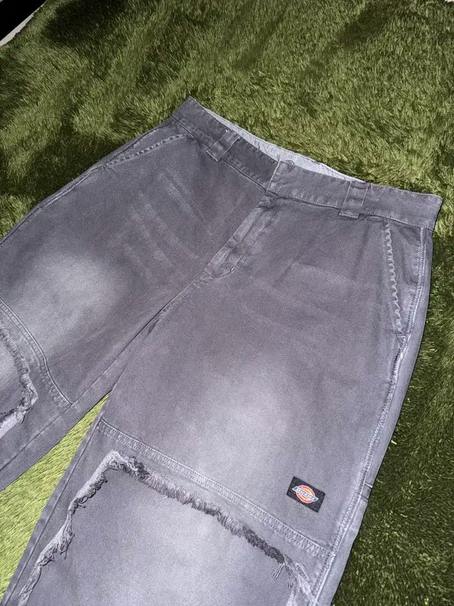 36 ディッキーズ スネーク ロゴ ウォッシュド コットン ダブルニー パンツ ブラック