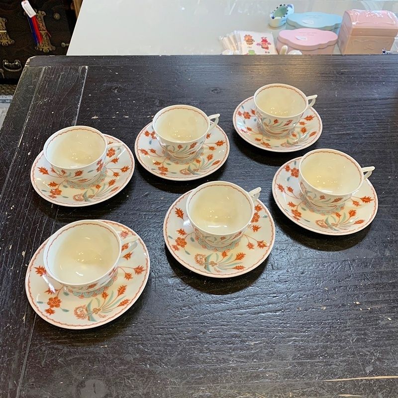 深川製磁 ビンテージ デミタス カップ＆ソーサー 6客セット 鳳凰