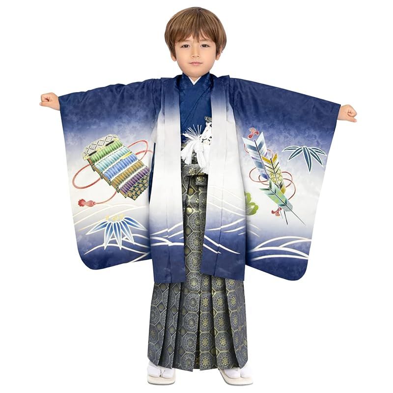 キョウエツ 七五三 5歳 男の子 着物 フルセット 羽織 袴　12点 Amazon | [KYOETSU] [キョウエツ] 羽織袴セット 七五三用 5歳用