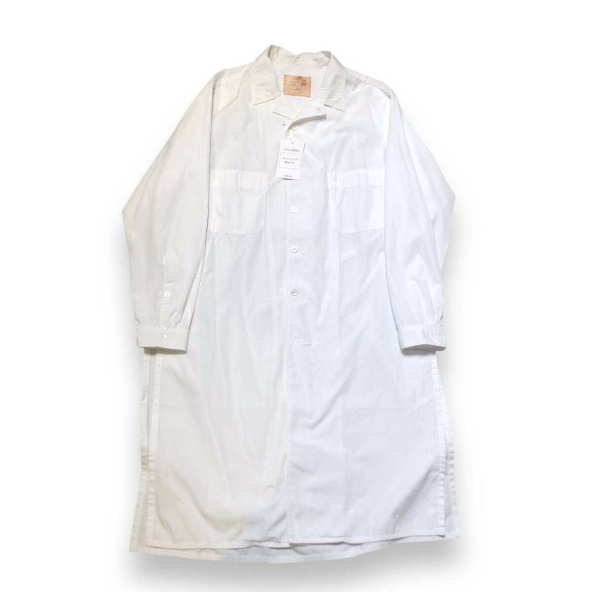 23AW YOHJI YAMAMOTO POUR HOMME COTTON BROADCLOTH OPEN COLLAR LONG