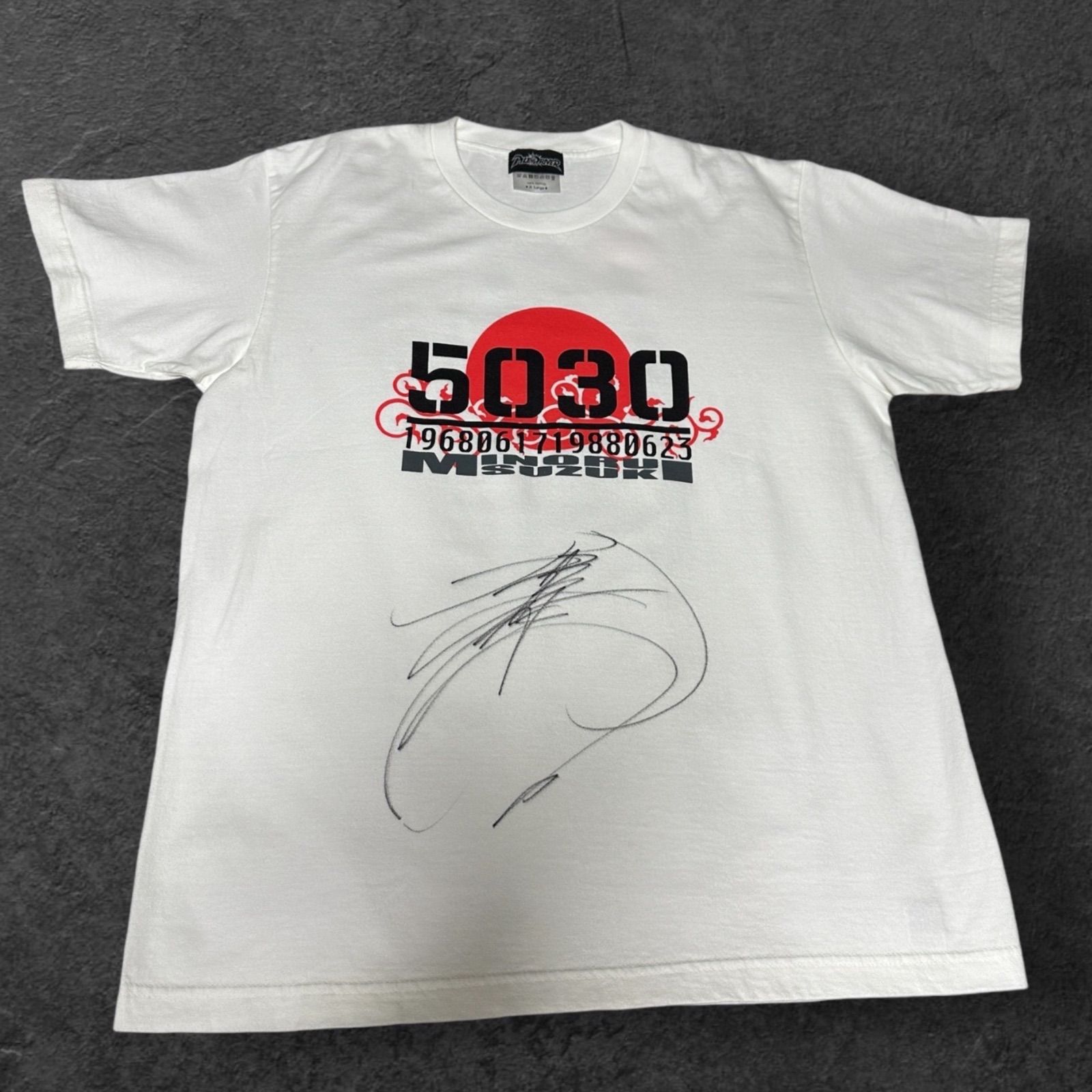 新日本プロレス 鈴木みのる 直筆サイン入りTシャツ パイルドライバー