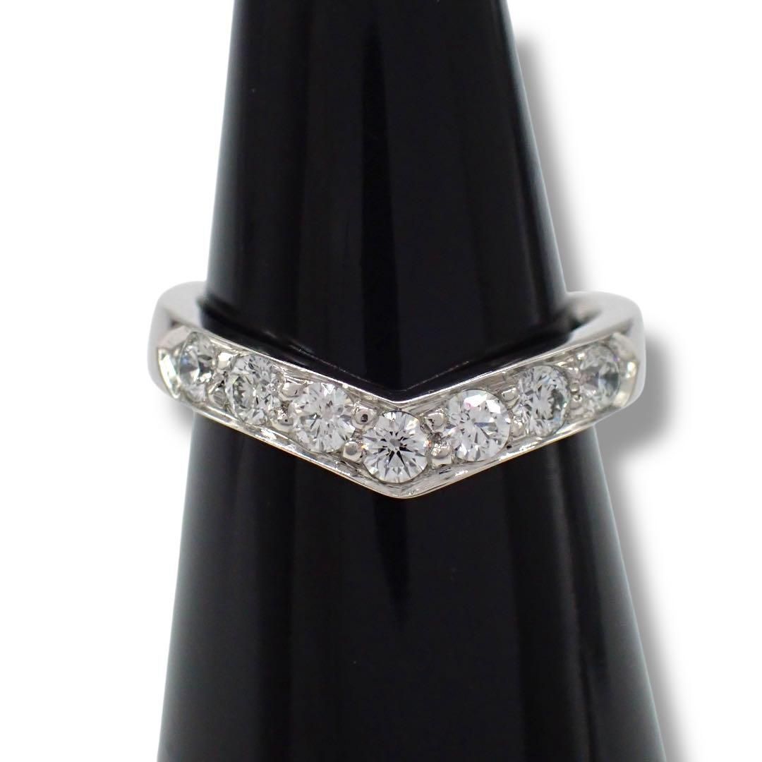 ティファニー 7号 Vバンド リング 指輪 7P ダイヤ Pt950 3942 - メルカリ