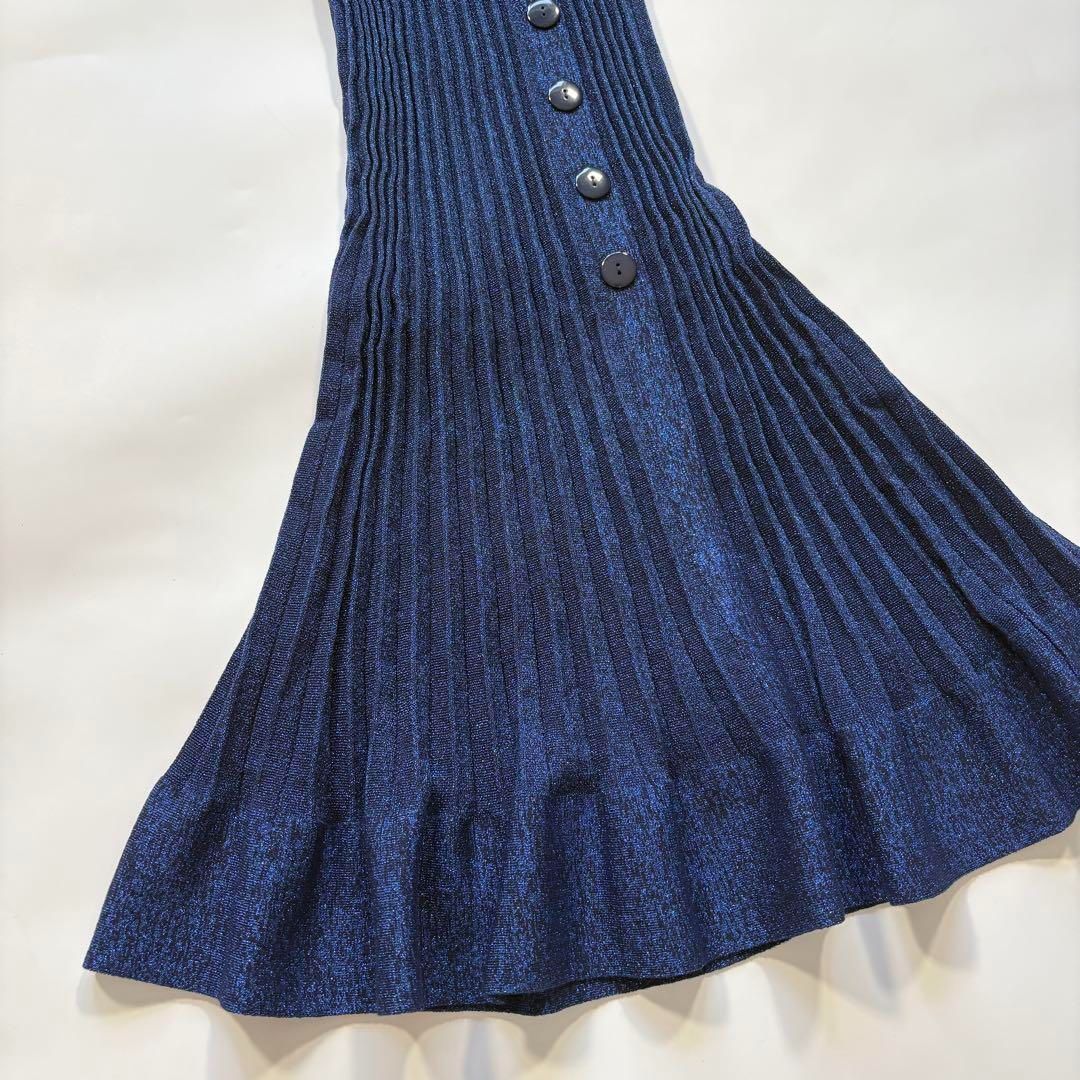 CORCOVADO コルコバード ラメ リブ ニット ドレス ロングワンピース