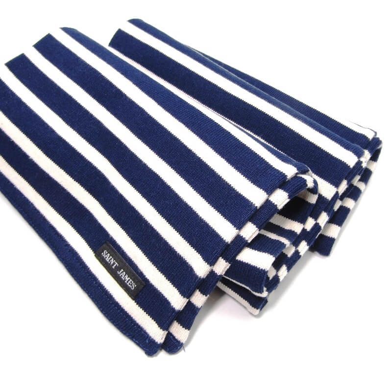 美品 SAINTJAMES セントジェームス マフラー ボーダー ストール