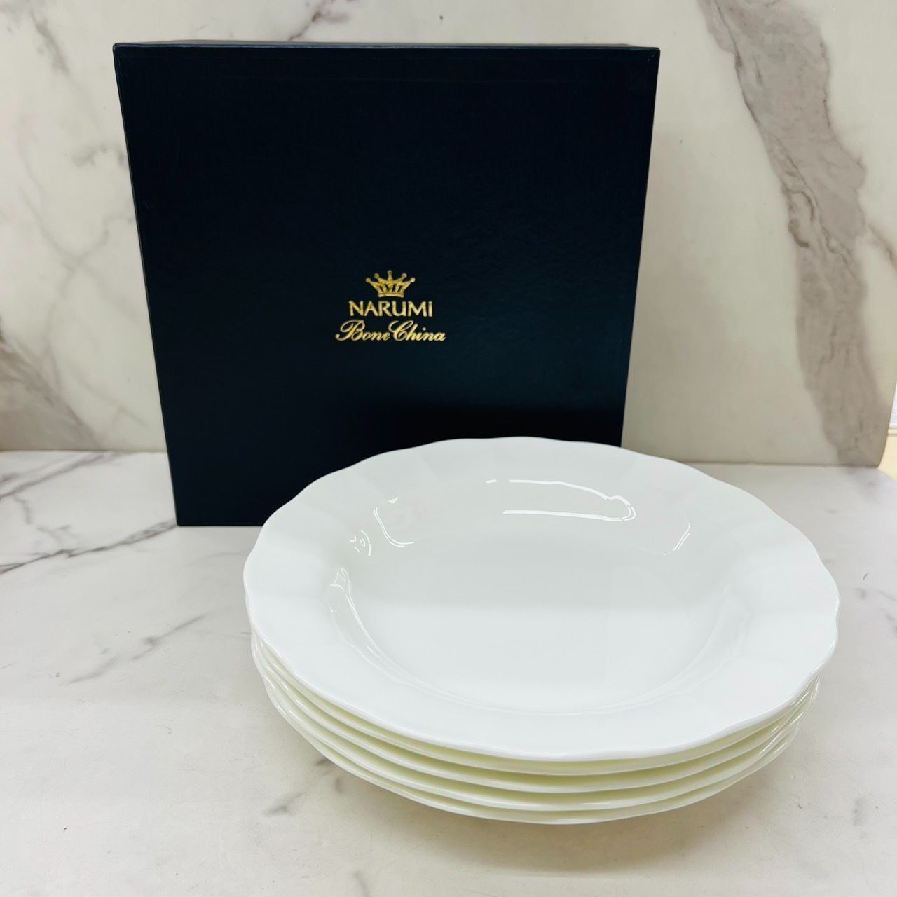 NARUMI ナルミ -Bone China リムスープ皿 5枚セット