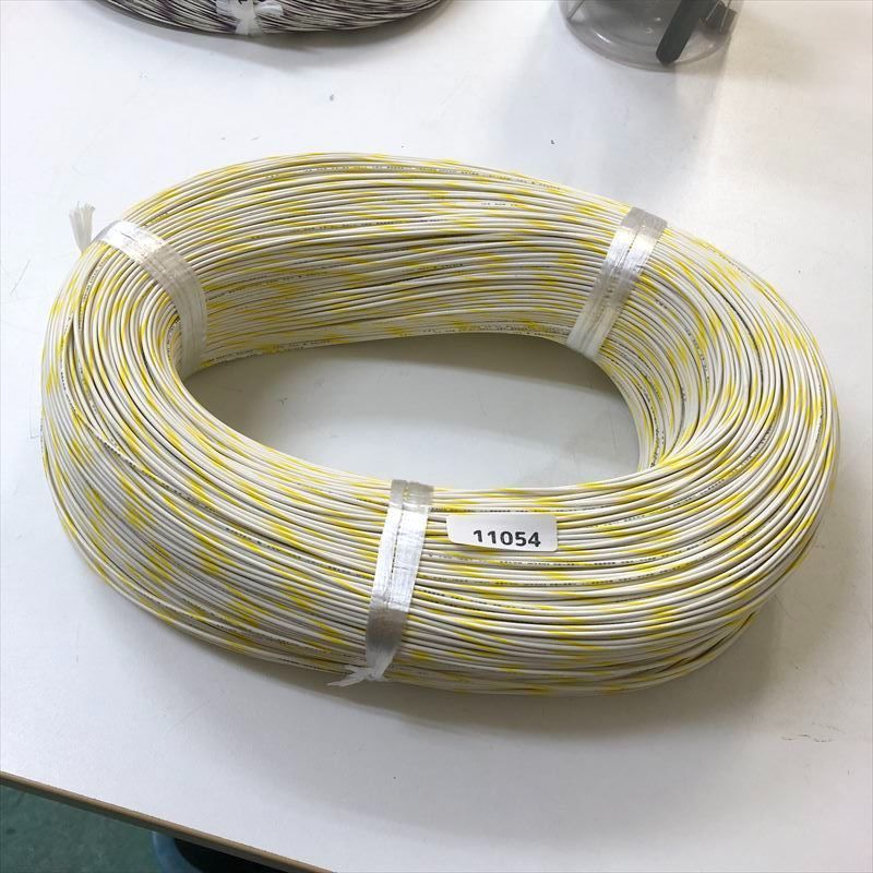 UL1007電線，AWG22，白/黄，三山電線，610m