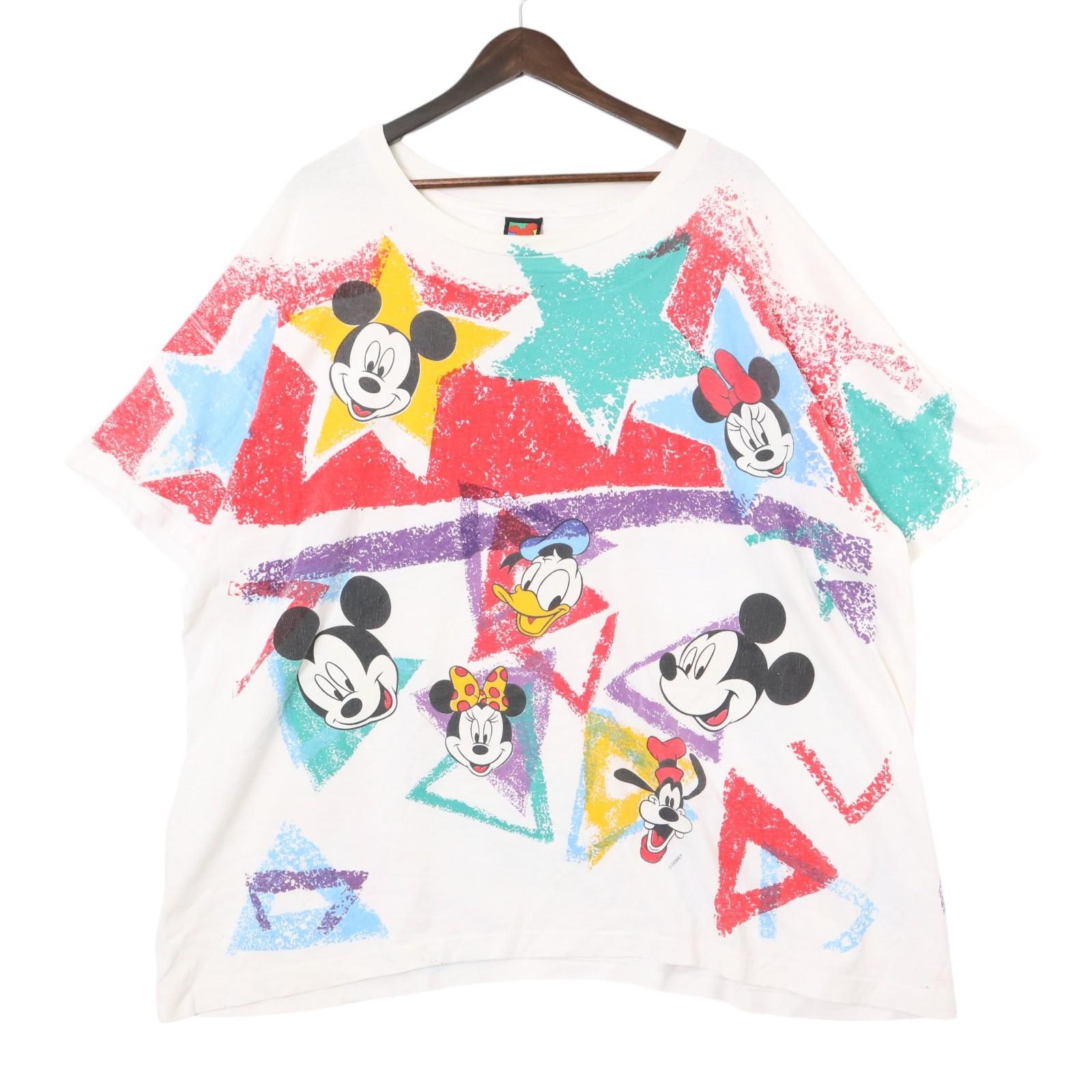 90年代 Disney ディズニー ミッキー＆フレンズ オールオーバープリント 