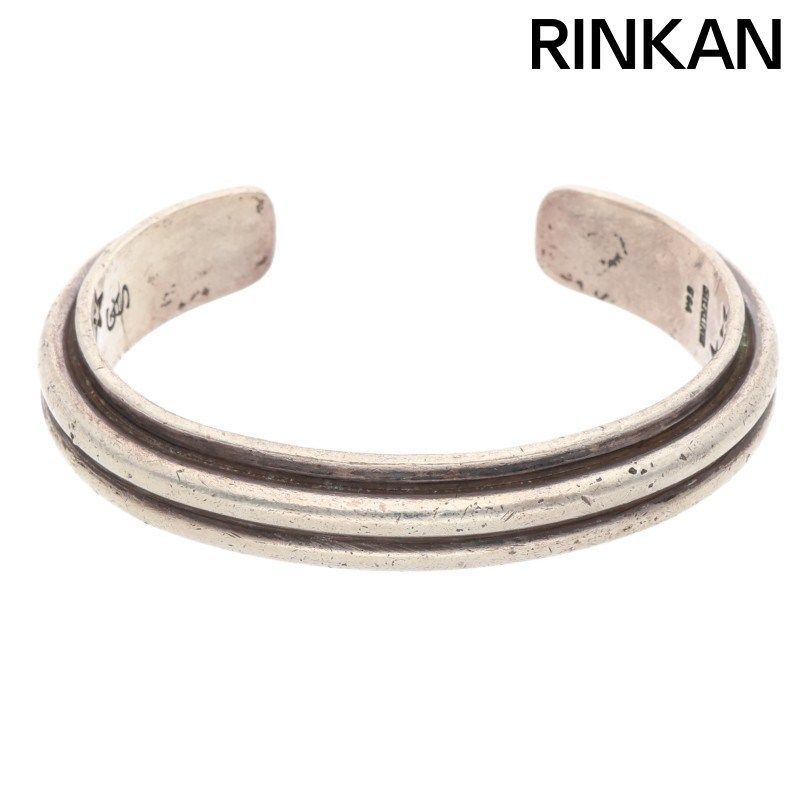 コディーサンダーソン 1|2 INCH W WIRE PLAIN EDGE 2ラインワイヤープレーンエッジシルバーバングル メンズ