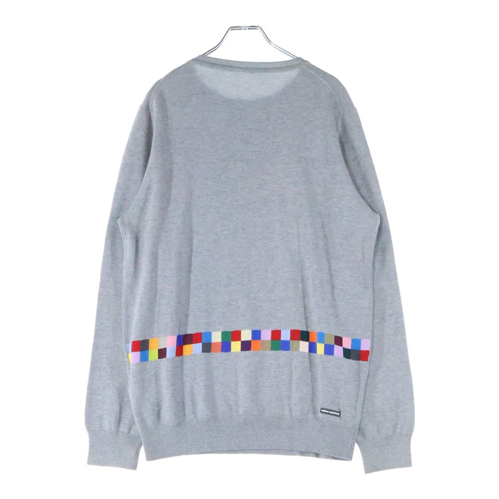 UNIFORM EXPERIMENT ユニフォームエクスペリメント 19SS COLOR CHART CREW NECK KNIT チャート クルーネック ニット カーディガン グレー UE-190077