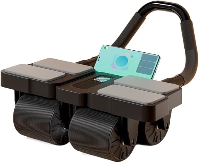 【在庫処分】ト自動リバウンドフィットネス機器 腹部ローリングホイール腹部ホイールスベフィットネスマシン 腹筋ローラー ホイール 腹部コア筋力トレーニング ワークアウト機器 自動リ