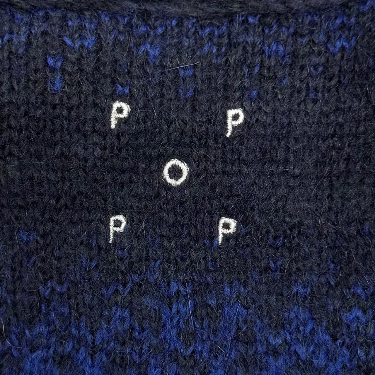 参考上代27500円 未使用 POP TRADING COMPANY 23AW BORDER MOHAIR KNIT 