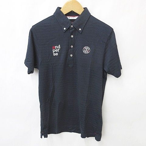 アンパスィ and per se ポロシャツ ゴルフ スポーツウェア 半袖 ボタン