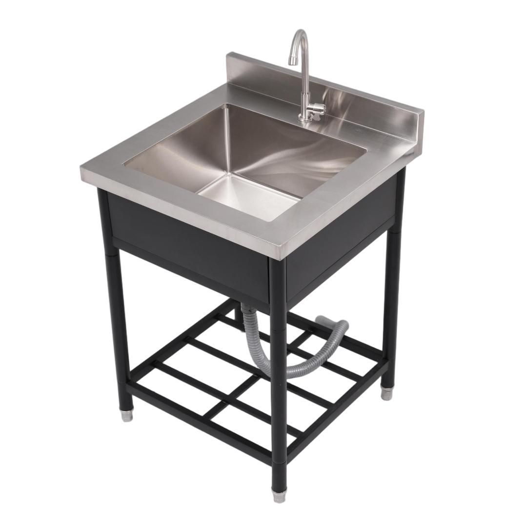 流し台 屋外 ステンレス 水栓付 蛇口付き シンク アウトドア 幅広 水栓付き キッチン 屋外用 ステンレス流し台 ステンレスキッチン キャンプ バーベキュー ガーデンシンク 屋外シンク 屋外流し台 アルミ流し台 簡易流し台 洗い場