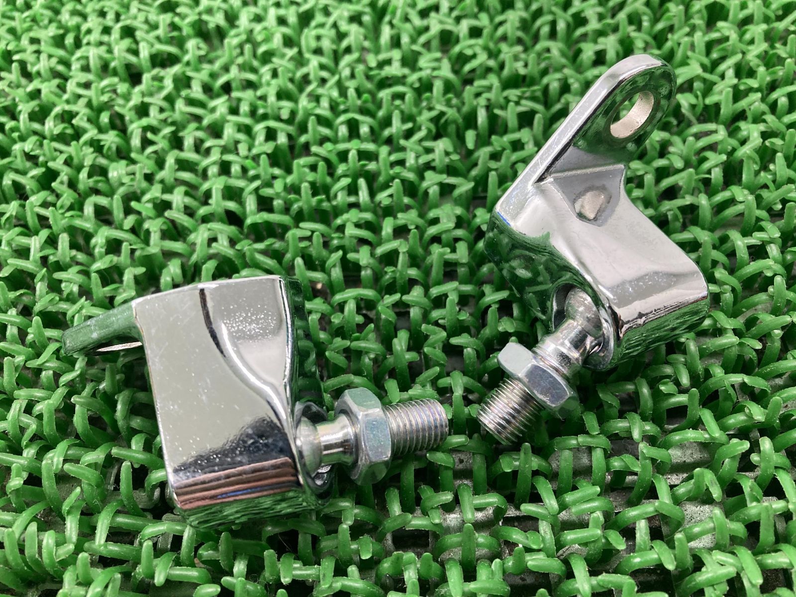 FLD1580 フロントウインカーステー 左右 ハーレー 純正 中古 ダイナ スイッチバック ブラケット コンディション良好 曲がり無し
