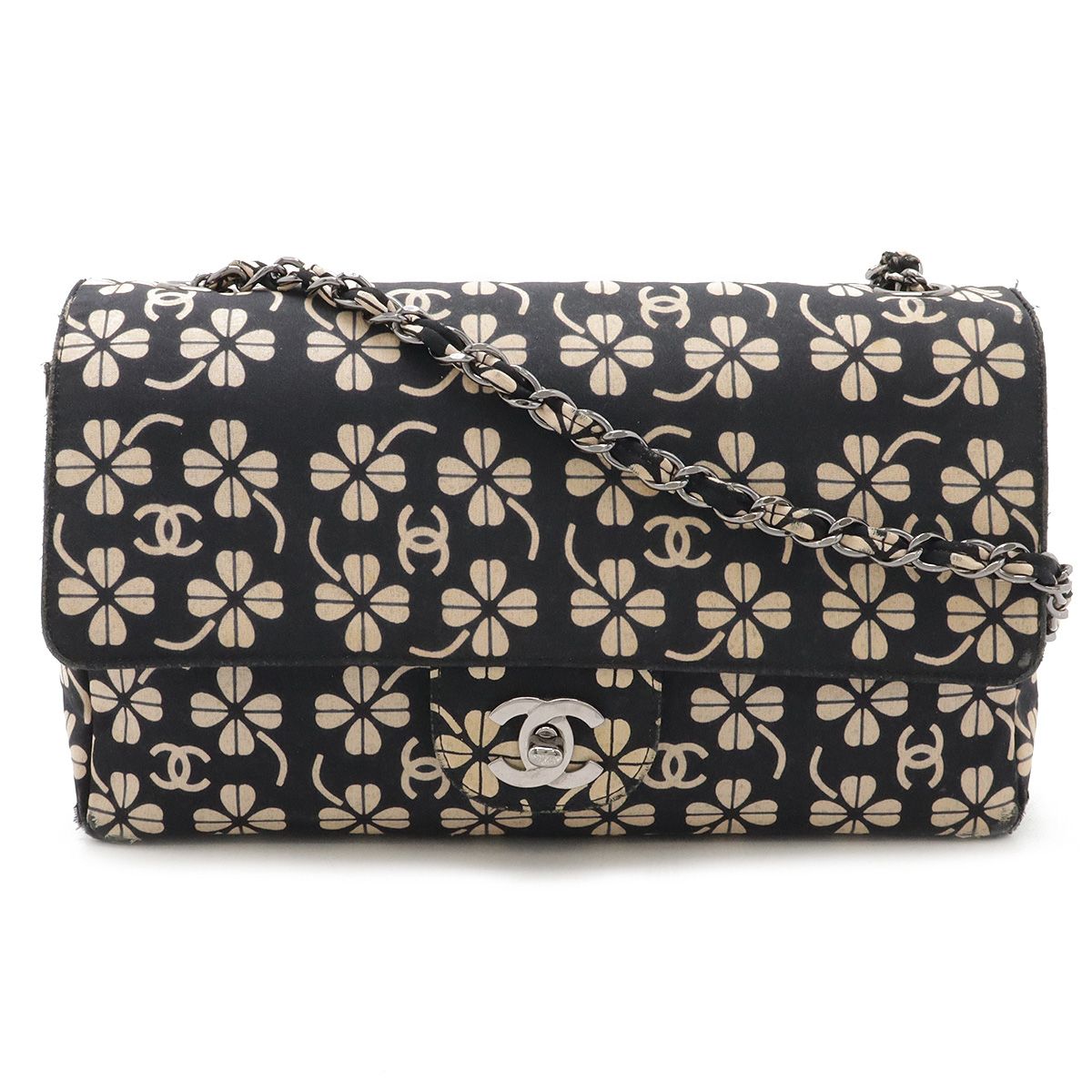 極美品 90年代初期 CHANEL ヴィンテージ ベロア リボン バレッタ 黒