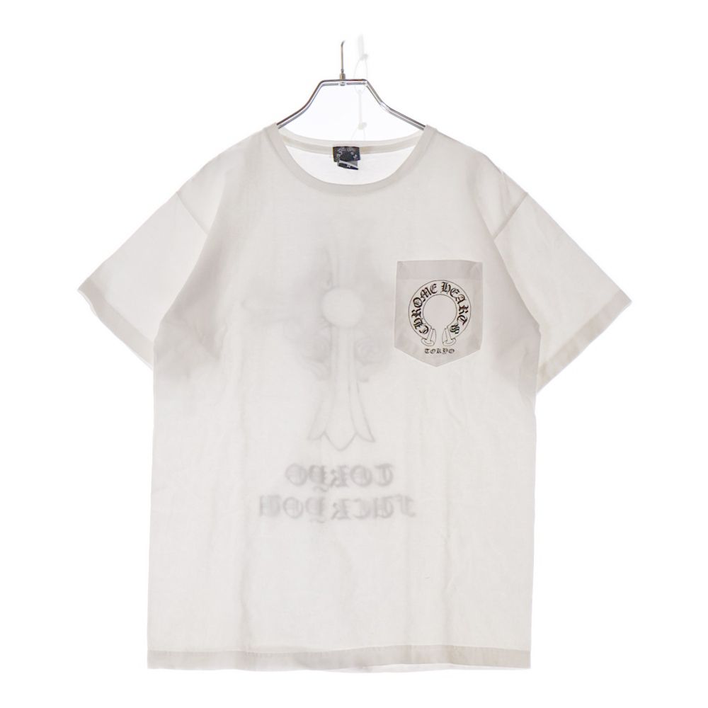 CHROME HEARTS ホワイトTシャツ CHROME HEARTS (クロムハーツ) OLD Back Cross Tee 東京限定