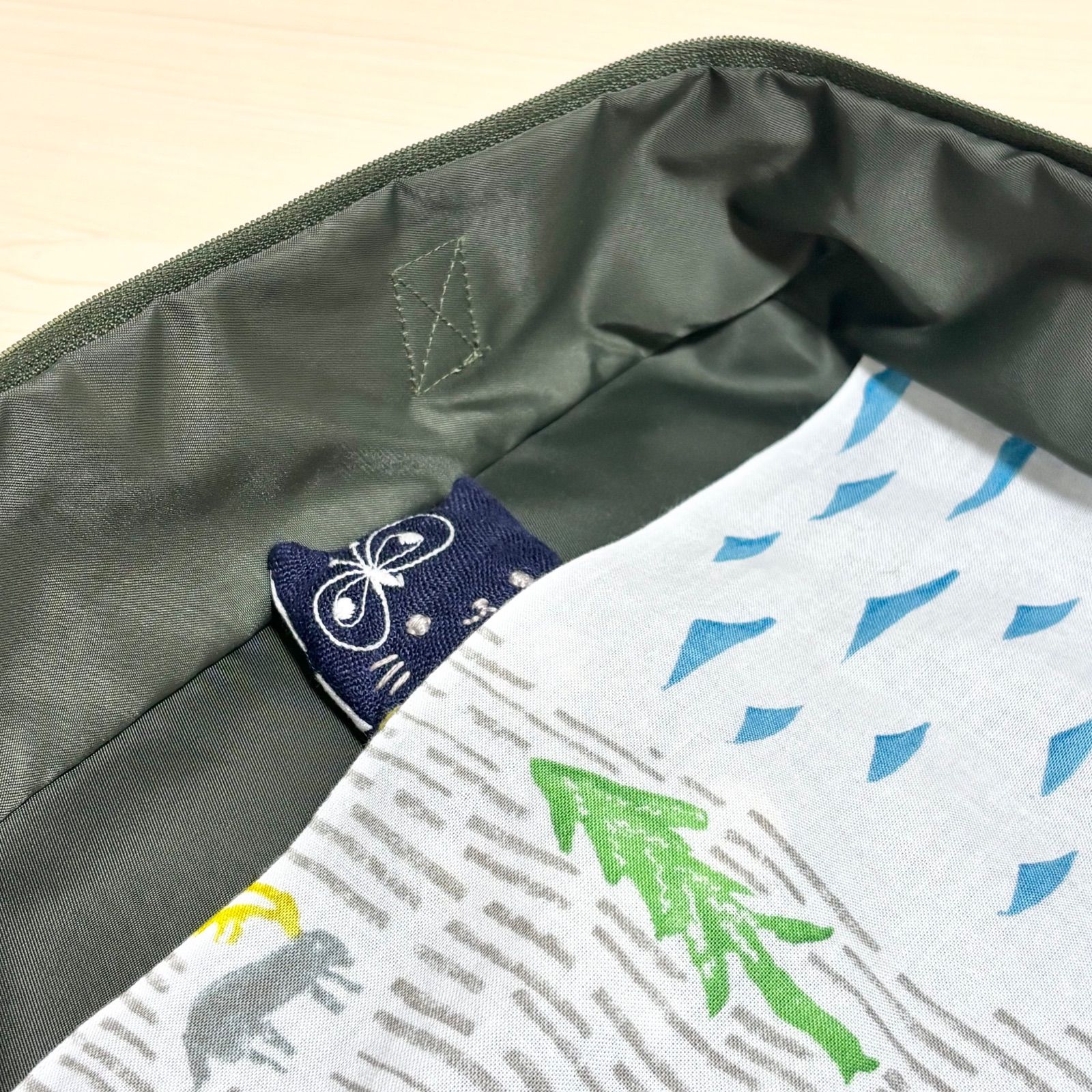 ☆ミナペルホネン☆one day white手拭のトラベルポーチ☆柄Cおまけ付