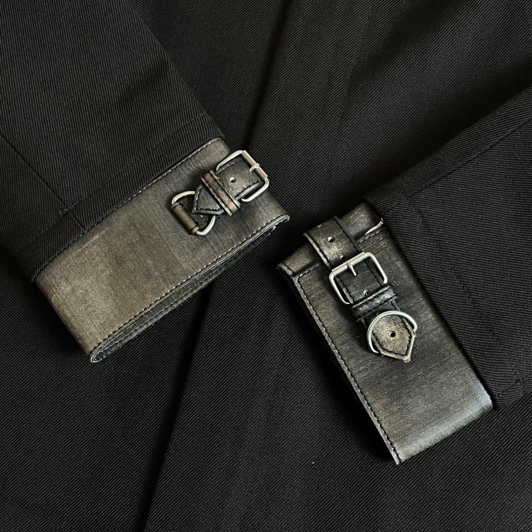 jean paul gaultier femme 袖レザー スーパーロングコート ジャンポールゴルチエ ファムJean Paul GAULTIER FEMME フロント